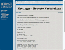 Tablet Screenshot of hettinger-auktionen.de